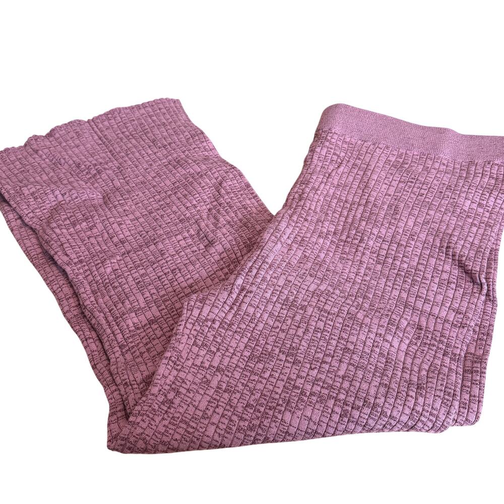 Ava & Viv Women's Plus Size Mauve Ribbed Sweater Pants - Size 1X - NWT